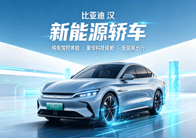 比亚迪汉新能源轿车